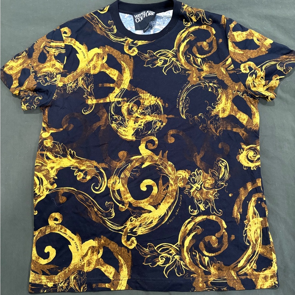 Versace Jeans Collection Black and Gold Men's Shirt